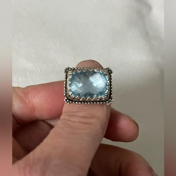 Blue Topaz SS ring - Vanessa Mellet - Size 6